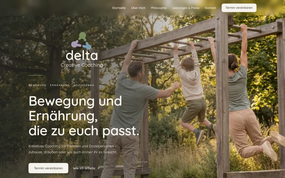 Home page of delta Creative Coaching